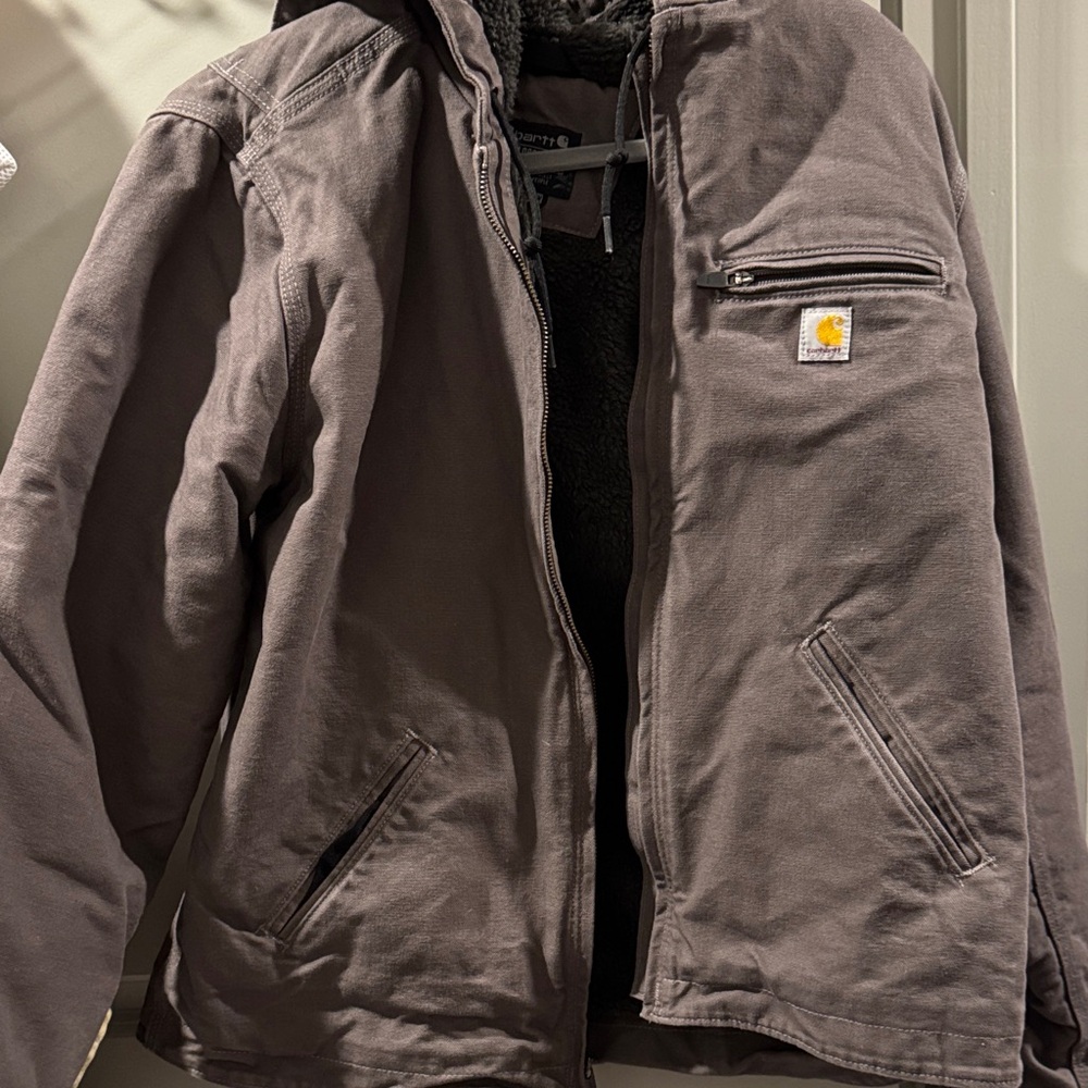 Carhartt Dark Brown Hooded Jacket